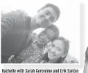  ??  ?? Rachelle with Sarah Geronimo and Erik Santos