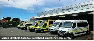  ?? ?? Queen Elizabeth hospital, Gateshead, emergency care centre