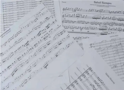  ??  ?? Diversas partituras compuestas por Manuel Marvizón.