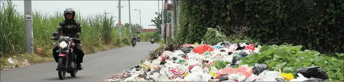  ??  ?? KESADARAN WARGA MINIM: Tempat pembuangan sampah liar di pinggir jalan kawasan Sidodadi, Candi. Masih banyak warga yang membuang sampah sembaranga­n, meskipun Sidoarjo memiliki TPST yang tersebar di beberapa wilayah.