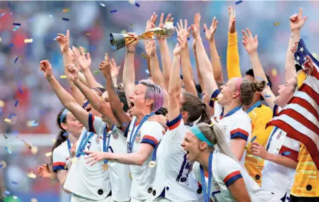  ?? GETTY IMAGES ?? Surge of popularity: The National Women’s Soccer League was about to begin in March in the United States to build on the popularity of the country’s fourth World Cup triumph.