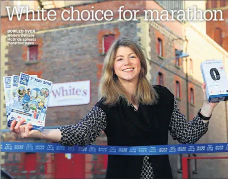  ??  ?? BOWLED OVER White’s Danielle Mcbride spreads marathon news