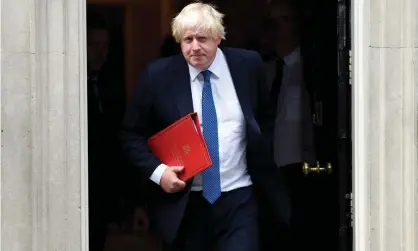  ??  ?? Boris Johnson departing Downing Street last week. Photograph: Anadolu Agency/Getty Images