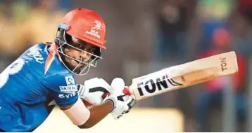  ?? PIC/PTI ?? Delhi Daredevils batsman Sanju Samson in action during the match against Rising Pune Supergiant