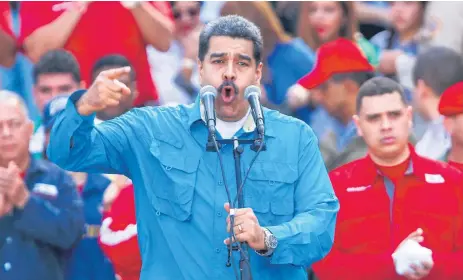  ?? Efe ?? OFICIALISM­O. El presidente Nicolás Maduro ya es el candidato de su partido para las elecciones de abril.