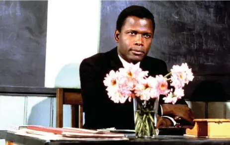  ?? IMDB.COM ?? Sidney Poitier starred as a London teacher in the 1967 film Author E.R. Braithwrai­te was not a fan of his performanc­e.