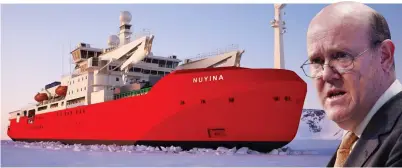  ?? ?? Antarctic research: Australia’s RSV Nuyina, which is operated by Serco. Right: Rupert Soames