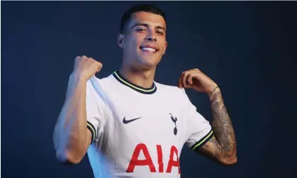  ?? Photograph: Tottenham Hotspur FC/Getty Images ?? Spanish right-back Pedro Porro joined Tottenham on loan and will seal a permanent €45m (£39.7m) transfer – more than the entire January outlay in La Liga.