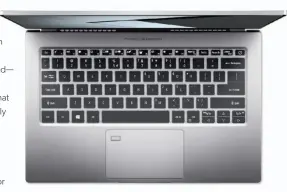  ??  ?? The Porsche Design Acer Book RS has an all-metal, diamond-cut chassis.