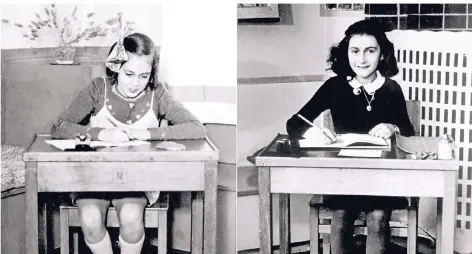  ?? FOTO: WDR/JACQUELINE VAN MAARSEN/ANNE FRANK FONDS BASEL ?? Jacqueline van Maarsen ist 12, als sie Anne Frank (r.) auf dem Jüdischen Gymnasium in Amsterdam kennenlern­t.