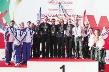  ?? Courtesy: Organisers ?? Flying high The curtain came down on the 2015 FAI World Air Games at Skydive Dubai on Saturday, with the United States leading the medals tally.
