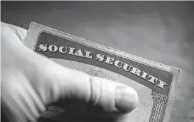  ?? Dreamstime / TNS ?? Social Security is expected to run out of money in 2034.