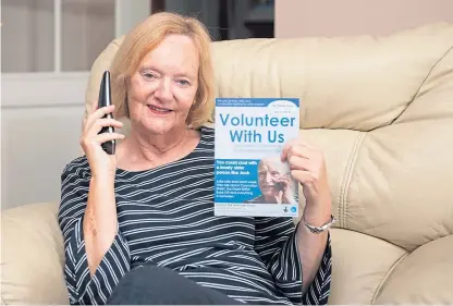  ?? Picture: Paul Smith. ?? Silver Line volunteer Jean Clark is urging people to help her combat loneliness.