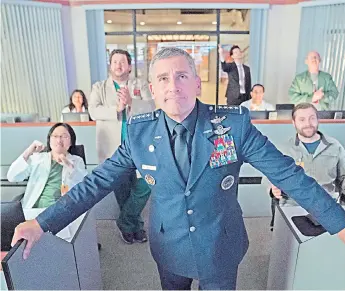  ??  ?? Carell plays decorated Air Force Gen Mark Naird, who is chosen to lead the new United States Space Force, in ‘Space Force.’