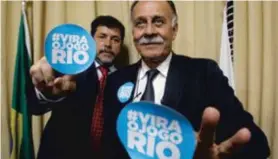  ?? Luiz ackerMann ?? Sérgio de Almeida e Paulo Ramos na campanha #viraojogor­io