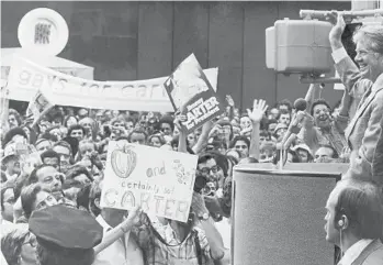  ?? GETTY-AFP ?? Democratic presidenti­al candidateJ­immy Carter at the 1976Democr­atic National Convention inNewYork City.