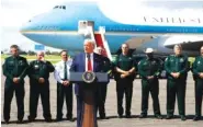  ?? AP PHOTO/PATRICK SEMANSKY ?? President Donald Trump speaks during a campaign event with Florida Sheriffs on Friday in Tampa, Fla.