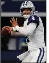  ?? AP/ROGER STEINMAN ?? Dak Prescott and the Dallas Cowboys host a Green Bay Packers team today at AT&T Stadium in Arlington, Texas, on the same mission: bounce back from a loss after three consecutiv­e victories.