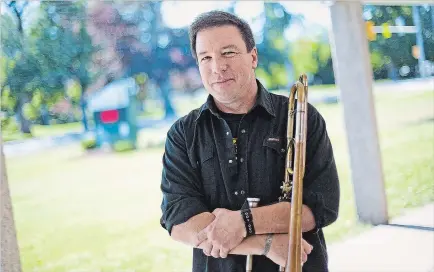  ?? BOB TYMCZYSZYN
THE ST. CATHARINES STANDARD ?? Laura Secord teacher Dave Sisler will have more time for improv trombone practice and travel (without 90 students in tow) when he retires this month.