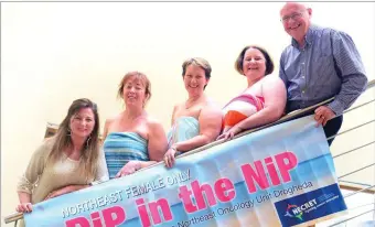 ??  ?? Getting set for the dip in the nip.....with Gerry Kelly from LMFM.