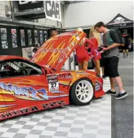  ??  ?? Joining Mark was Graeme Smyth’s S15, which ran in Feature Revisited two issues back. As Graeme mentioned in the article, the car now wears C’s Garage livery and fresh battles scars from his D1NZ Pro-Am debut on the walls of Tauranga the weekend before...