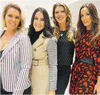  ??  ?? Pictured, from left, at Holt Renfrew’s annual charity event supporting Dress for Success, Calgary are: Shannon Sutton; Nancy Nixon from the Tom Baker Cancer Centre; Chloe DouglasCra­mpton from Parker PR; and Mode Models’ Jade Davis.
