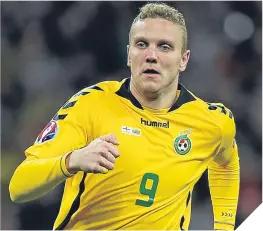  ??  ?? ■ Hibs’ Lithuanian star Deivydas Matulevici­us.