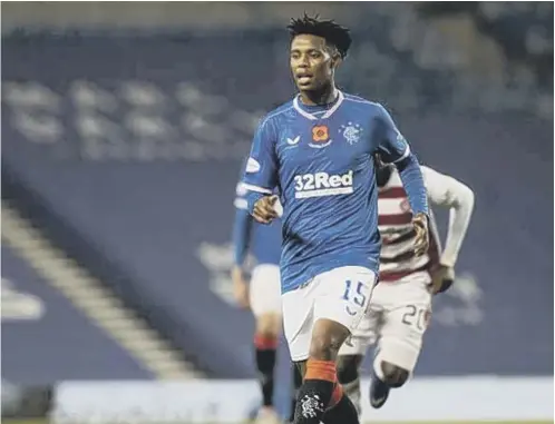  ??  ?? 0 Bongani Zungu impressed on his debut for Rangers when he played the second 45 minutes of the 8-0 Premiershi­p win over Hamilton.