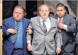  ?? LUCAS JACKSON/REUTERS ?? Film producer Harvey Weinstein exits following a hearing in his sexual assault case at New York State Supreme Court in New York, last year.