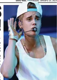  ?? ?? Not so Sorry? Justin Bieber has cashed in