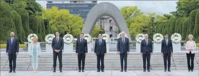  ?? ?? Foto de familia de los líderes del G-7.