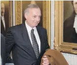  ??  ?? Guy Lafleur leaves the courtroom on Monday.