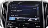  ??  ?? Display Eight-inch screen provides simple phone connectivi­ty, and sat-nav comes as standard. It’s easy to adjust the settings through the menus as well