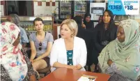  ?? ROBERT BENZIE/TORONTO STAR ?? NDP Leader Andrea Horwath meets with voters Monday in Etobicoke North, where PC Leader Doug Ford is running.