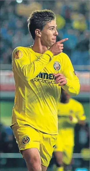  ?? INA FASSBENDER / DPA ?? Luciano Vietto celebra uno de sus 14 goles con el Villarreal