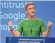  ?? VIRGINIA MAYO, AP ?? Margrethe Vestager leads the European commission that claims Google has breached antitrust regulation­s.