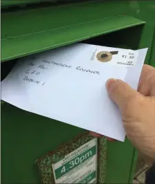  ??  ?? Locals posted hundreds of letters to An Post.