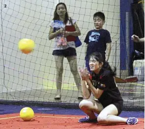  ??  ?? 2 1 Koh said the FitForlife fairs have been charting tremendous growth in visitors year on year. AZHAR MAHFOF/ The Star 2 Participan­ts had a great time playing dodgeball at the recent FitForlife fair in Kuala lumpur. – Filepic