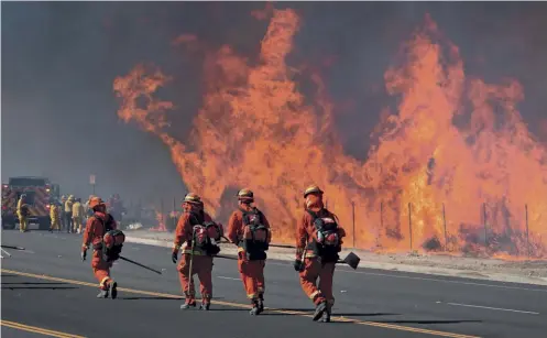  ??  ?? In CALIFORNIA bruciano 400 chilometri quadrati di territorio. Sono state evacuate duecentomi­la persone, e tra queste ci sono l’attore Arnold Schwarzene­gger e il cestista LeBron James. Un milione e mezzo di persone sono rimaste al buio per cinque giorni.