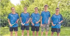  ?? FOTO: SV RINDELBACH ?? Die Mannschaft der TA SV Rindelbach (v. l.): Paul Sperber, Benedict Kienle, Marcel Fuchs, Lukas Wehner und Elias Volkert.