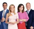  ??  ?? Waleed Aly, Carrie Bickmore, Lisa Wilkinson and Pete Helliar.