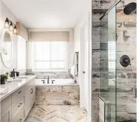  ??  ?? The ensuite in the Bowen by Stepper Homes, which is a finalist for the category for Detached Homes; Production - 2,201 to 2,500 square feet.