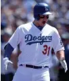  ?? GARY A. VASQUEZ, USA TODAY SPORTS ?? Joc Pederson celebrates his third-inning grand slam.