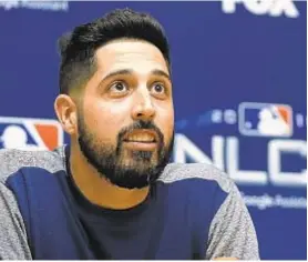  ?? AP ?? Yanks say goodbye to Gio Gonzalez, who was brought in as mound insurance but wasn’t needed, but they still need J.A. Happ (opposite page) to deliver.