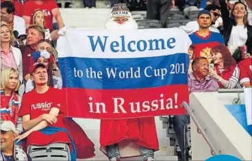  ?? GETTY ?? The concerns are if the 2018 World Cup in Russia would be welcoming at all.