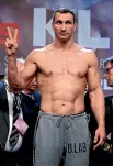  ??  ?? Wladimir Klitschko at the weigh-in.