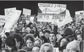  ??  ?? The counter-rally drew thousands, but Trump boasted his crowd was much bigger.