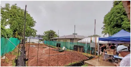  ?? Photo: Nicolette Chambers ?? The site which will feature the new extension project at the Punjas Health Centre in Lautoka on November 14, 2022.