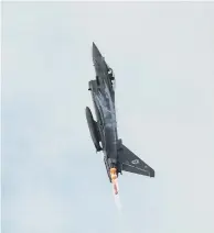  ??  ?? The RAF Typhoon soars high at Sunderland Airshow