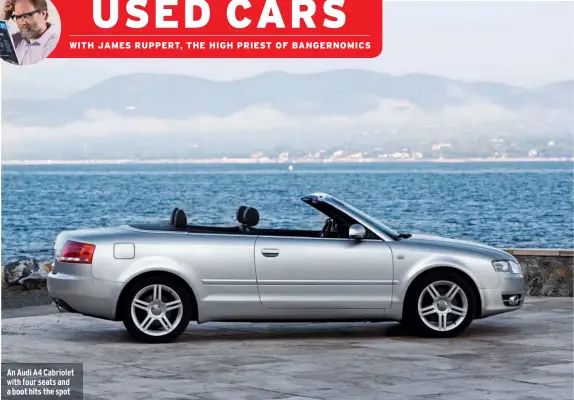  ??  ?? An Audi A4 Cabriolet with four seats and a boot hits the spot